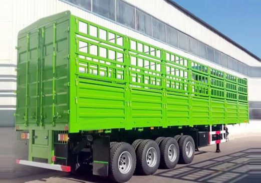 China 4 Axle Stake Cargo Truck Semi Trailer