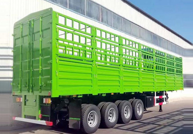 China 4 Axle Stake Cargo Truck Semi Trailer