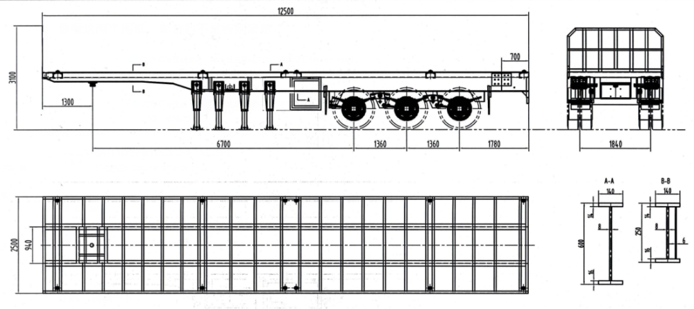 Flatbed Semi Trailer