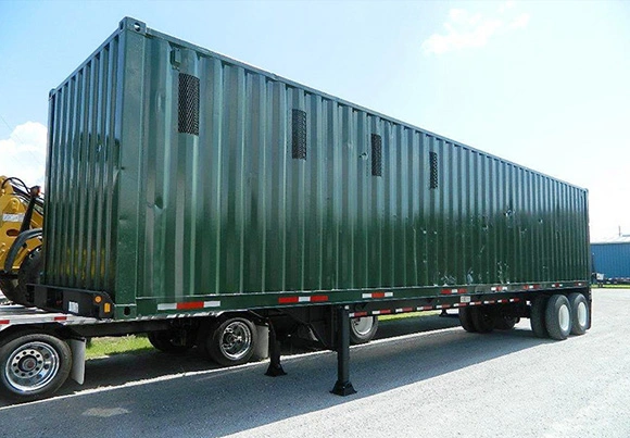 Chip Vans Steel Container Semi Trailer