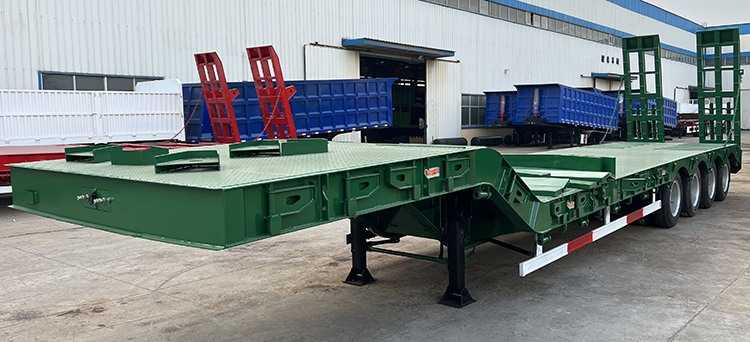 4 Axle Lowbed Semi Trailer Vehicle