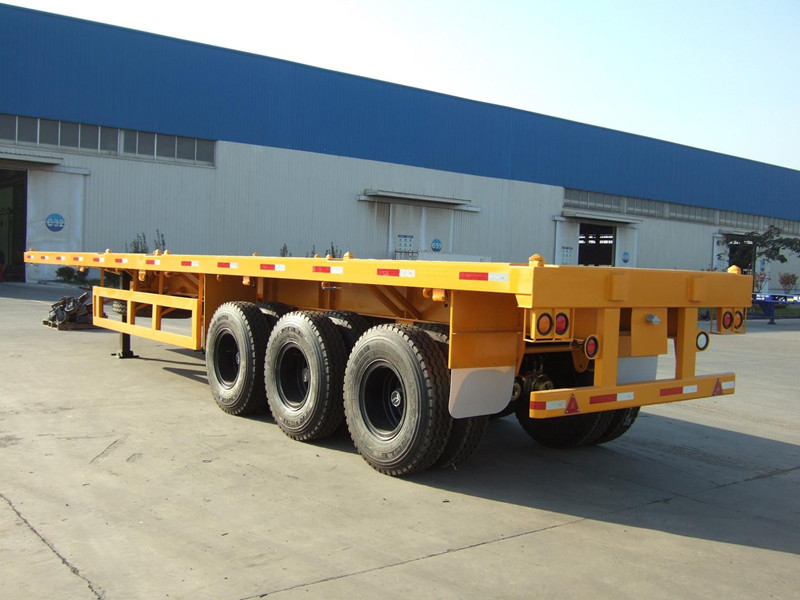 3 Axle 40ft flatbed container trailer