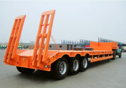 Heavy duty construction equipment transport 50t semi trailer