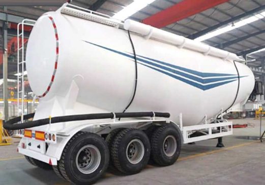 Tri Axle 60 Cbm 80 Ton Cement Bulker Trailer