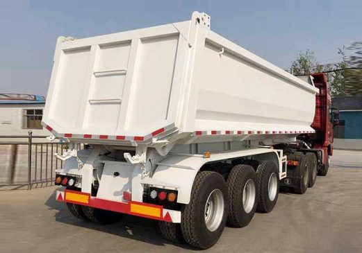 Tri Axle End Dump Trailers Truck